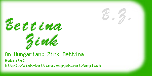 bettina zink business card